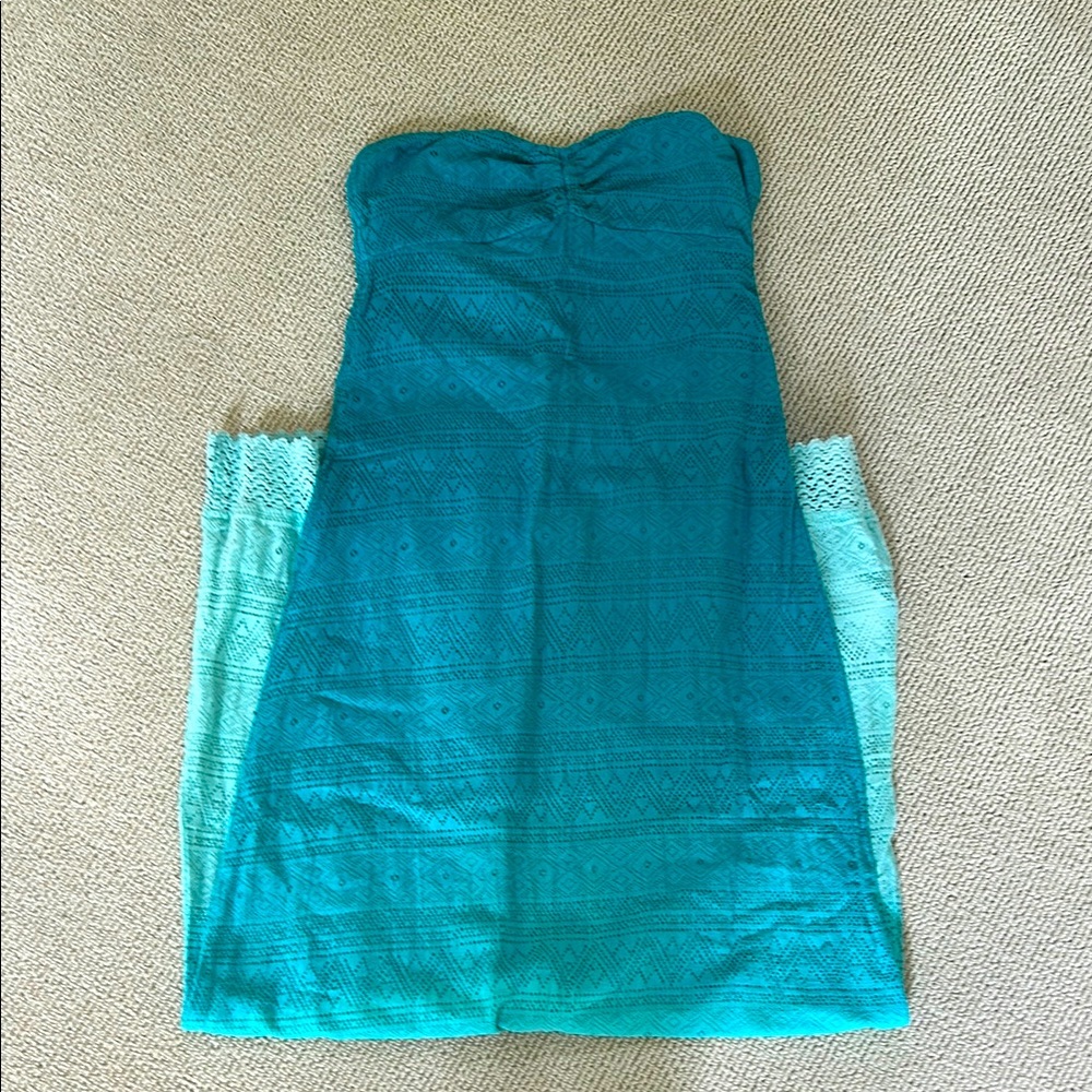 Roxy Strapless Teal Dress🌿